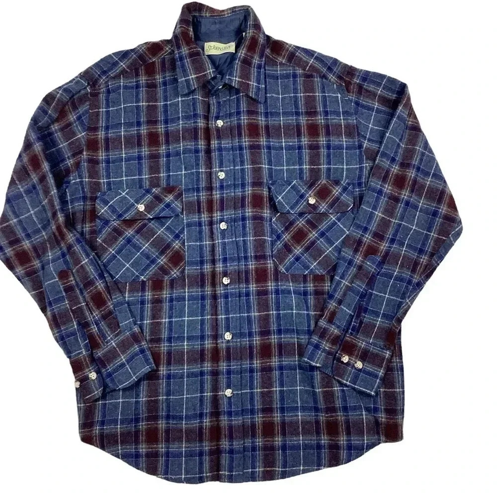 Vintage St. John’s Bay wool plaid button front flannel